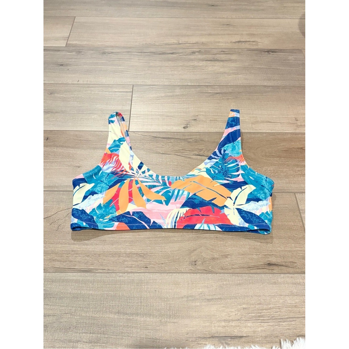 Old Navy V Neck Bralette Bikini Swim Top Aloha multicolor Size Large