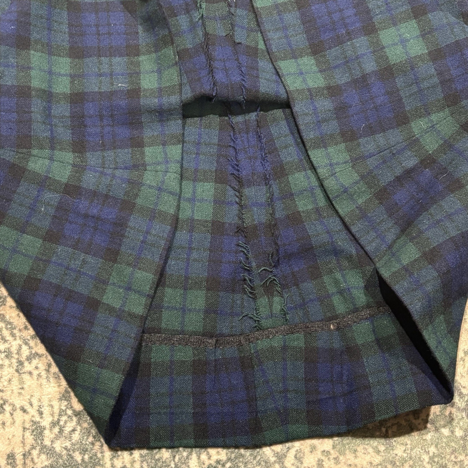 vintage wool plaid skirt Tartan Unbranded