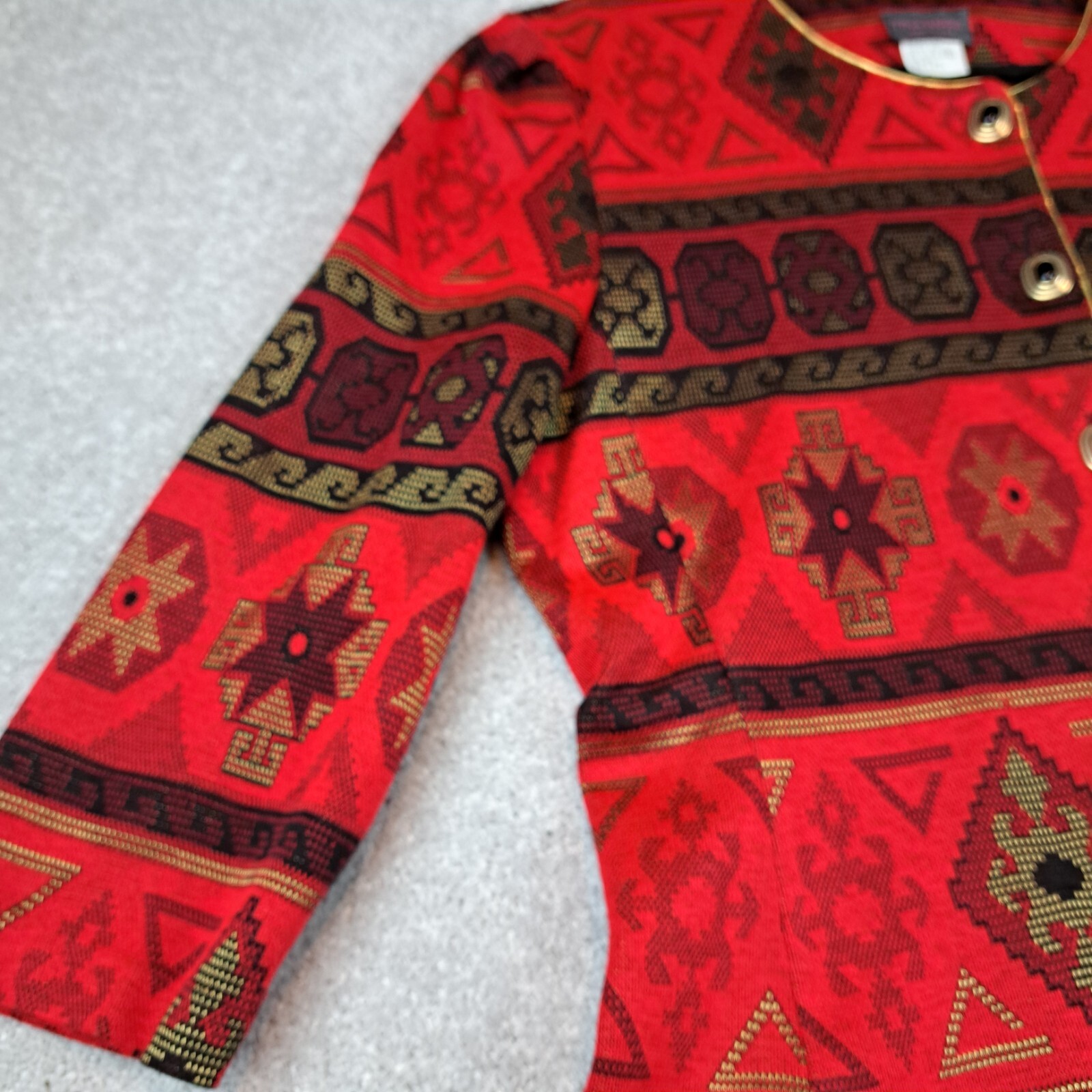 Vintage Tina Barrie Size 18 Black Red Gold Boho Vintage Hippie Retro Y2K Western