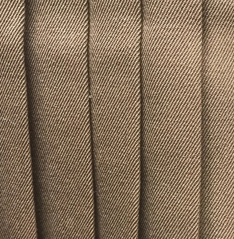 Vtg Gaston Jaunet Pleated Wool Skirt Brown Side Zip Knee Length Sz Jr 9 France