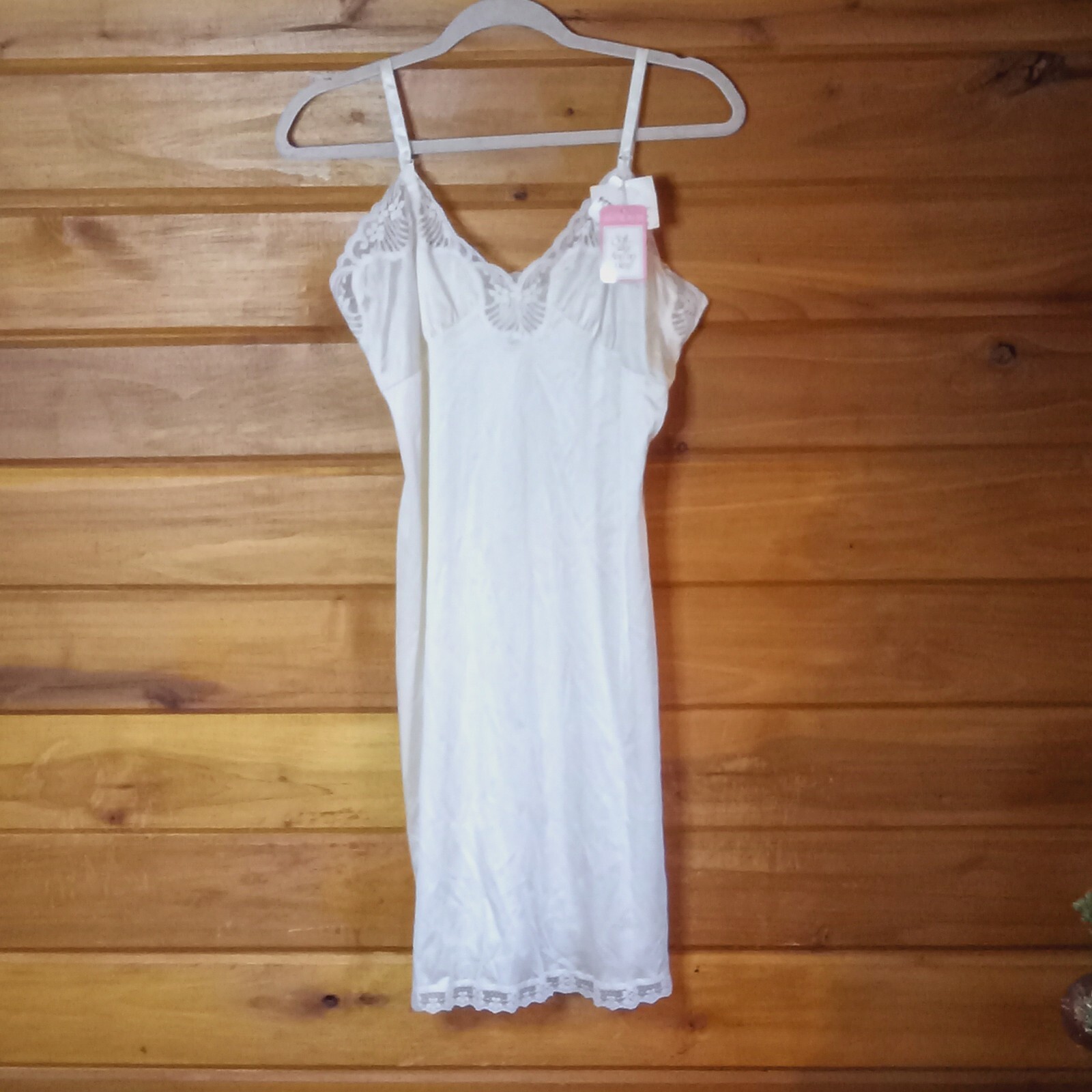 NWT Antron lll Nylon Full Slip By Dupont Size 12 Petite Lace VTG New Old Stock