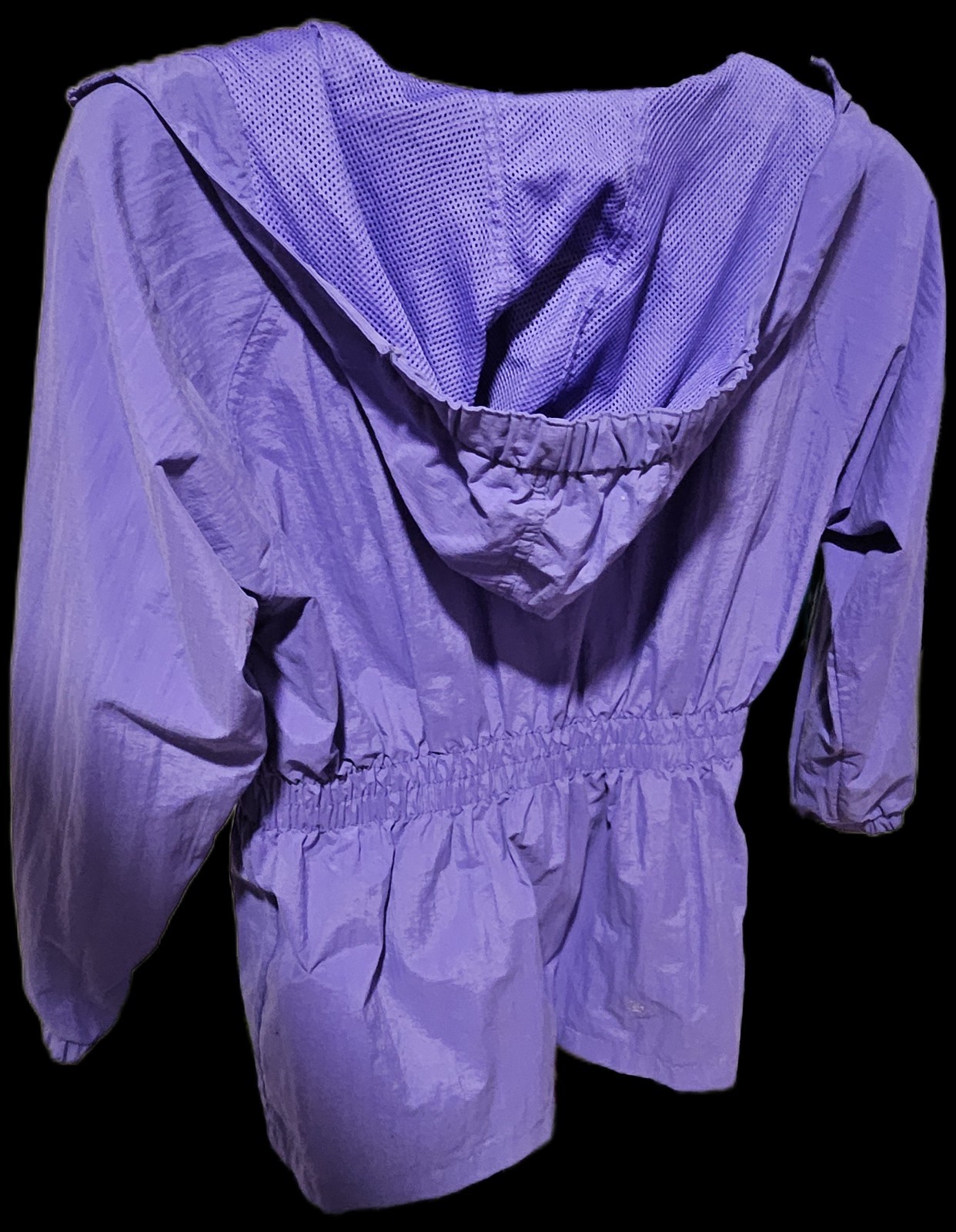 NWOT VTG 90s Speedwalking Momcore Jenni Purple Nylon Hooded Windbreaker Jacket