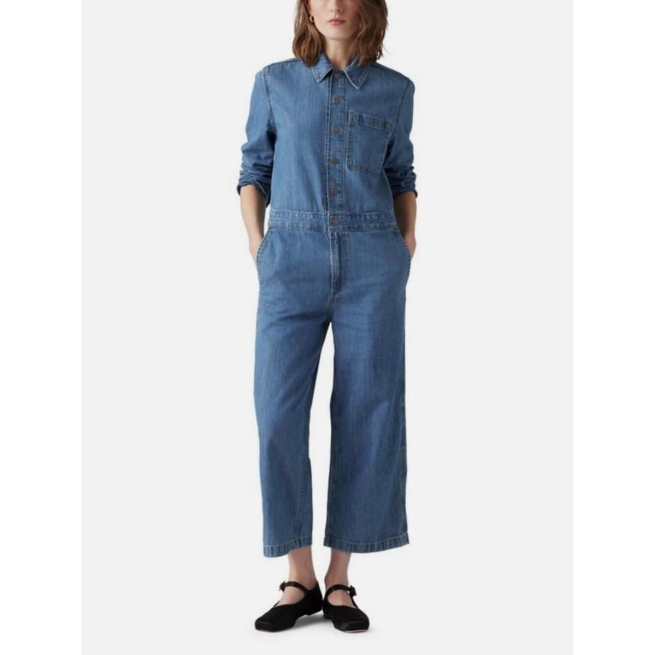 Levi’s Women’s Long Sleeve Heritage Jumpsuit – Playdate XS