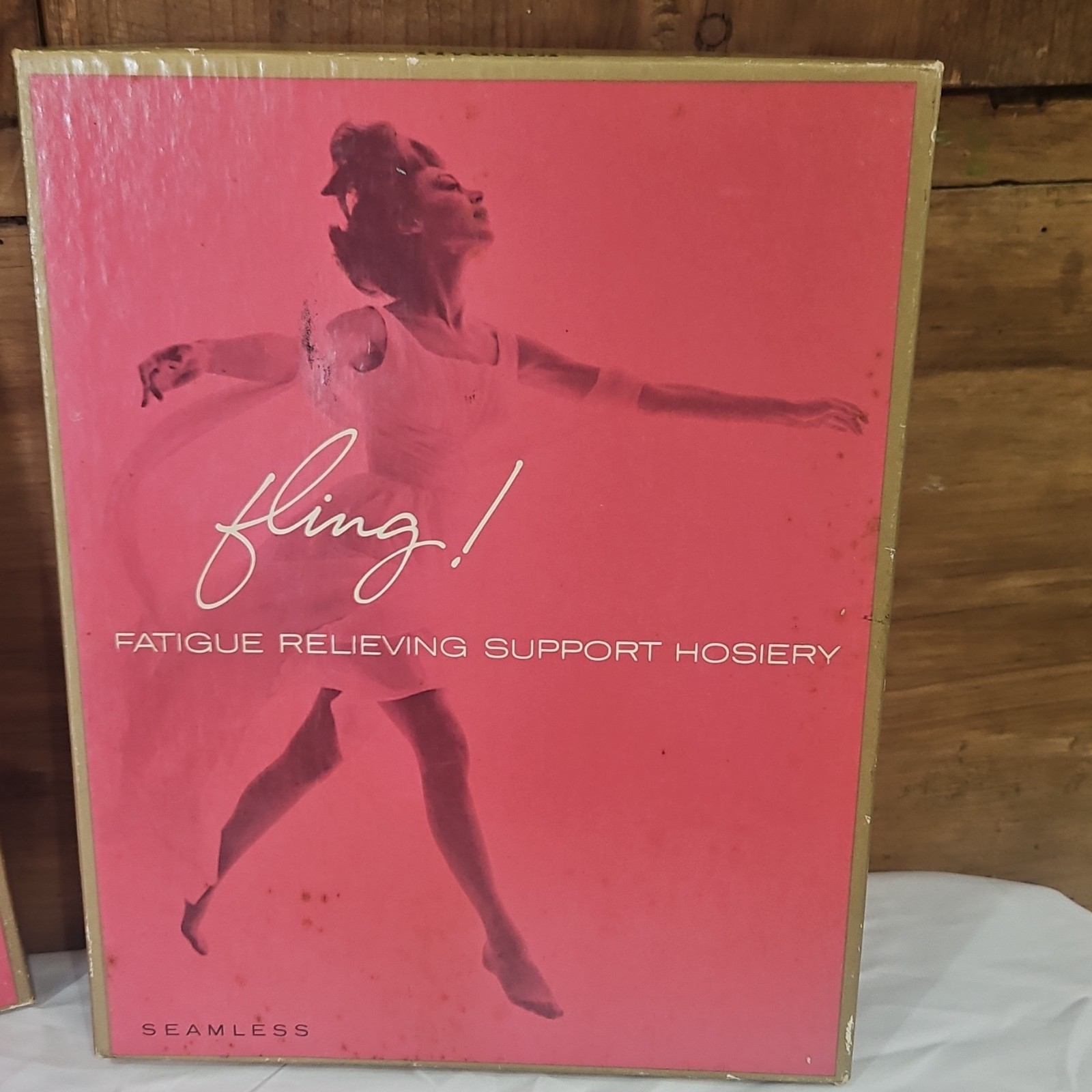 Vintage Fling Fatigue Relieving Support Hosiery Seamless Beige 8½ & 9½ Med NIB