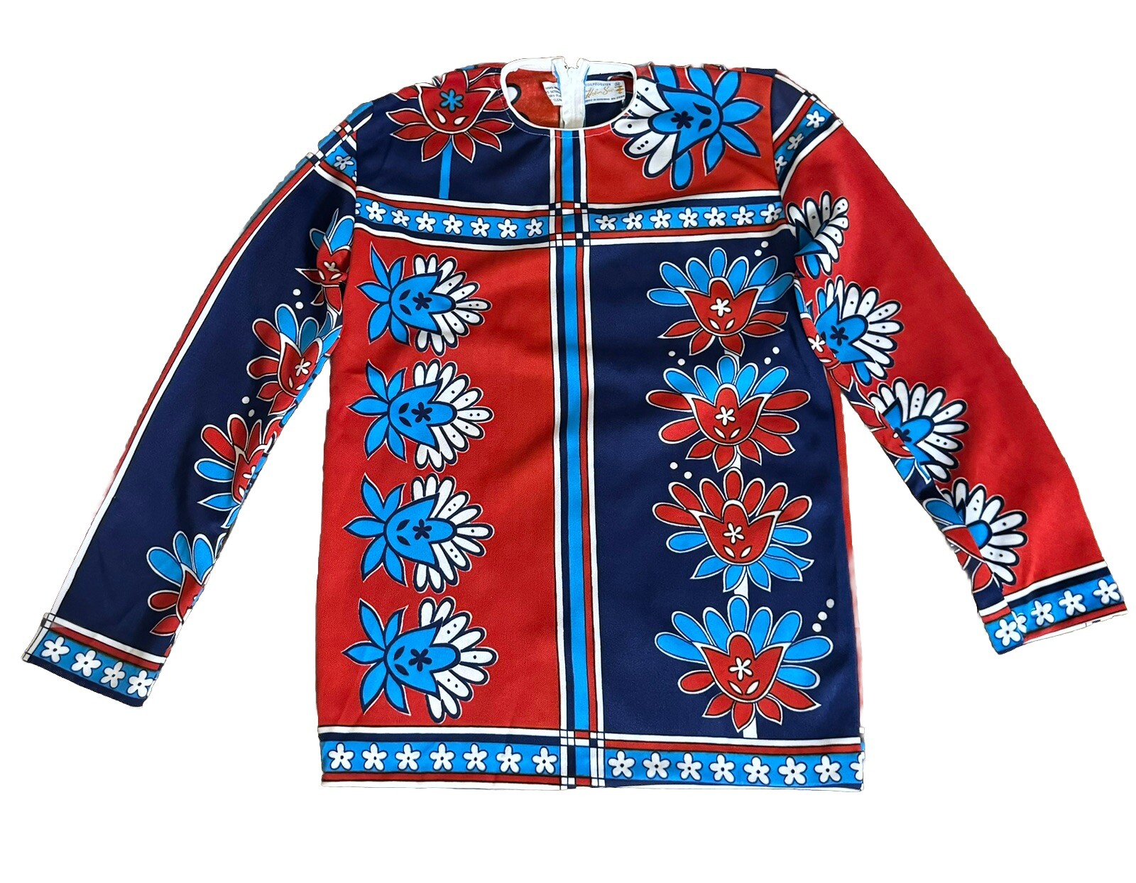 HELEN SUE Red, White & Blue Vintage RETRO 1960’s MOD Tunic Top.