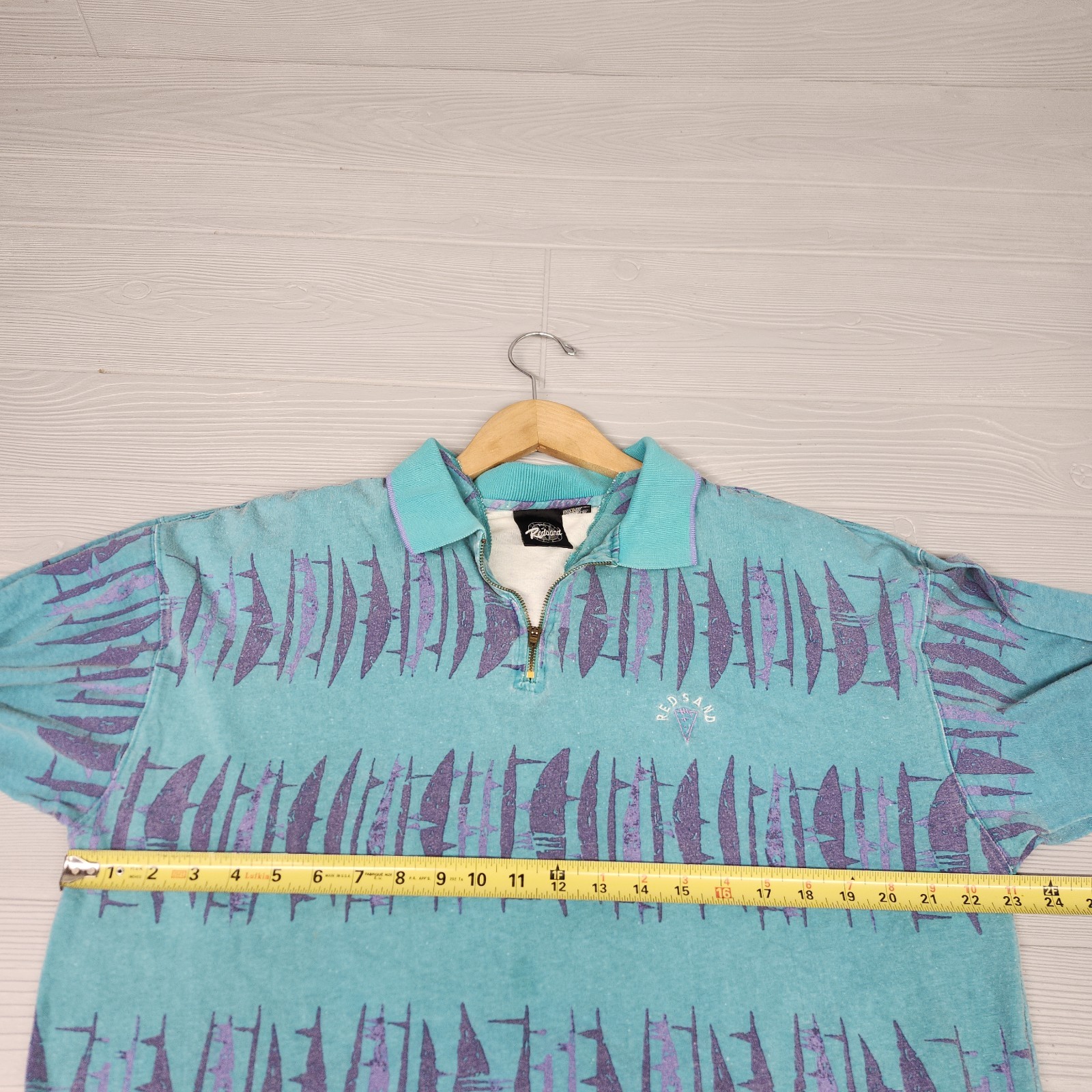 Vintage 80s 90s Volley Redsand Gear Retro Quarter Zip Shirt Womens L