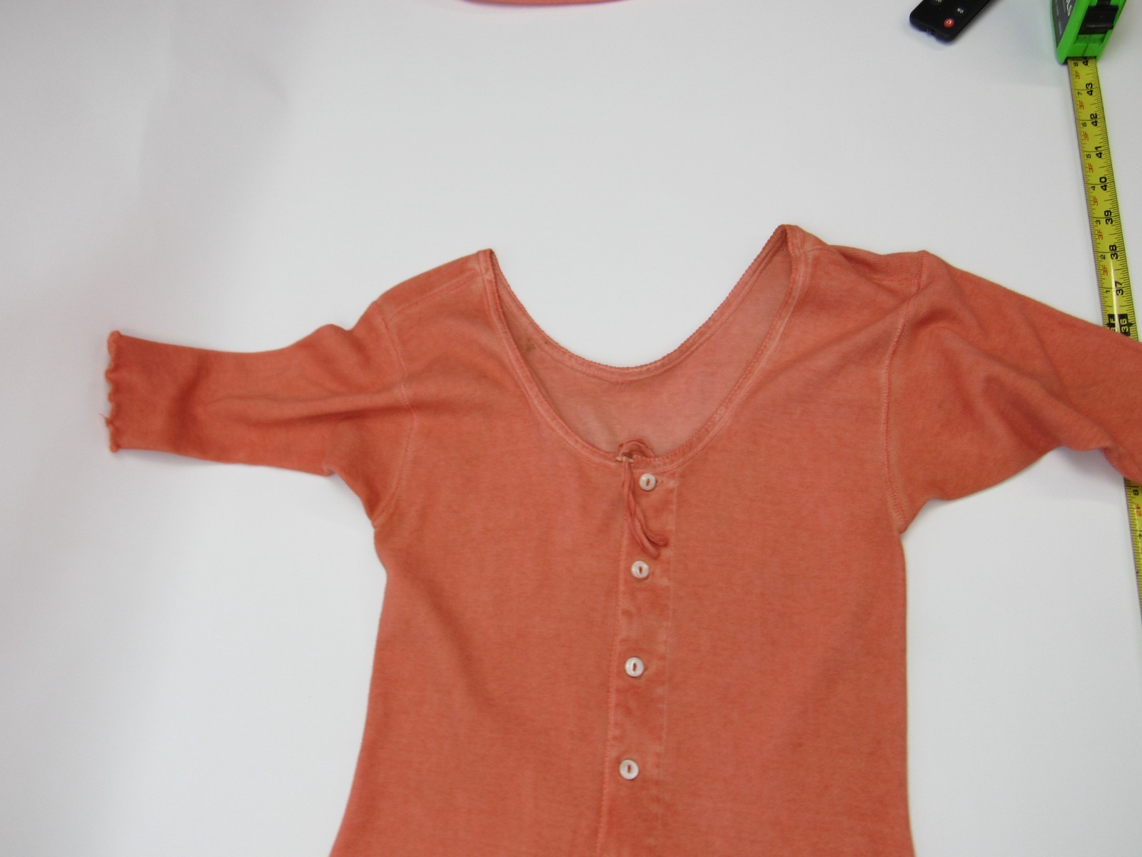 Vintage Union Suit Undergarment Pink Coral Antique One Piece Lot