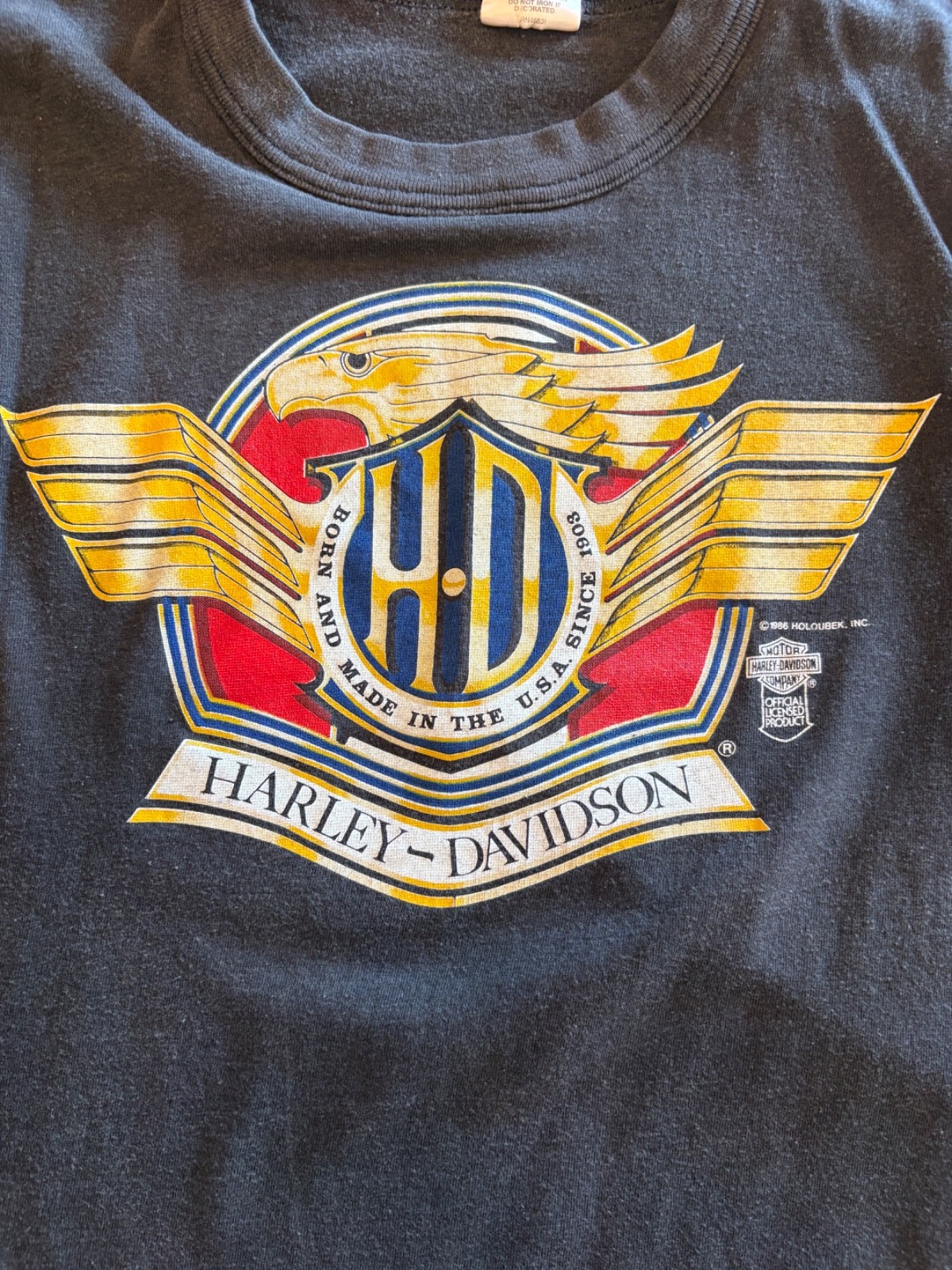 Vintage 80s 1988 Harley Davidson Muscle Tee S soft „Born & Made USA”