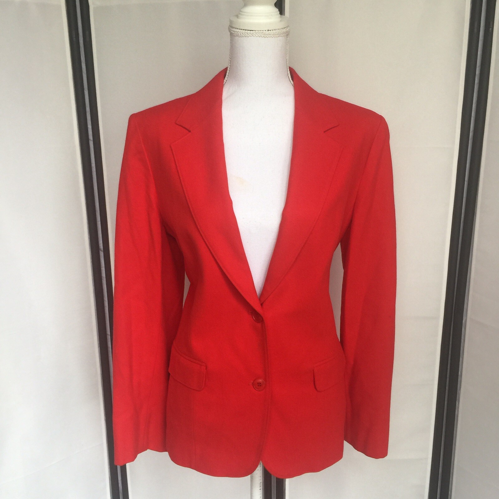 Pendleton Womens M-L Vintage 70s Blazer All Red Fully Lined See Measurements