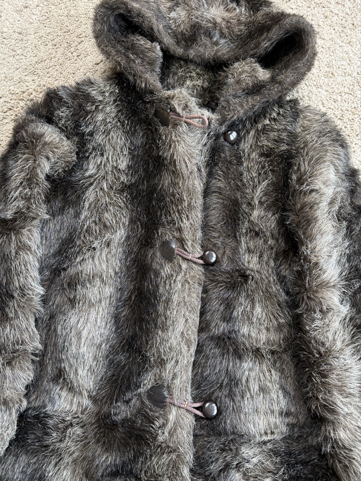 Vintage Russel Taylor Brown Union Made Faux Fur Vintage High End Medium 1960s