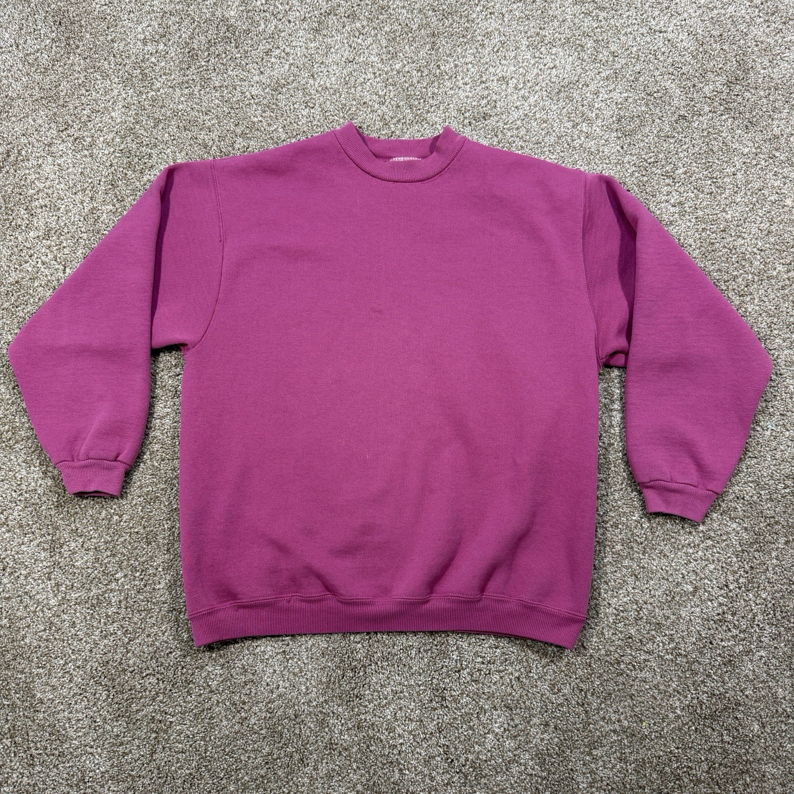 Vintage 90s Hanes Her Way Premium Dusty Rose Pink Blank Crewneck Sweatshirt S/M