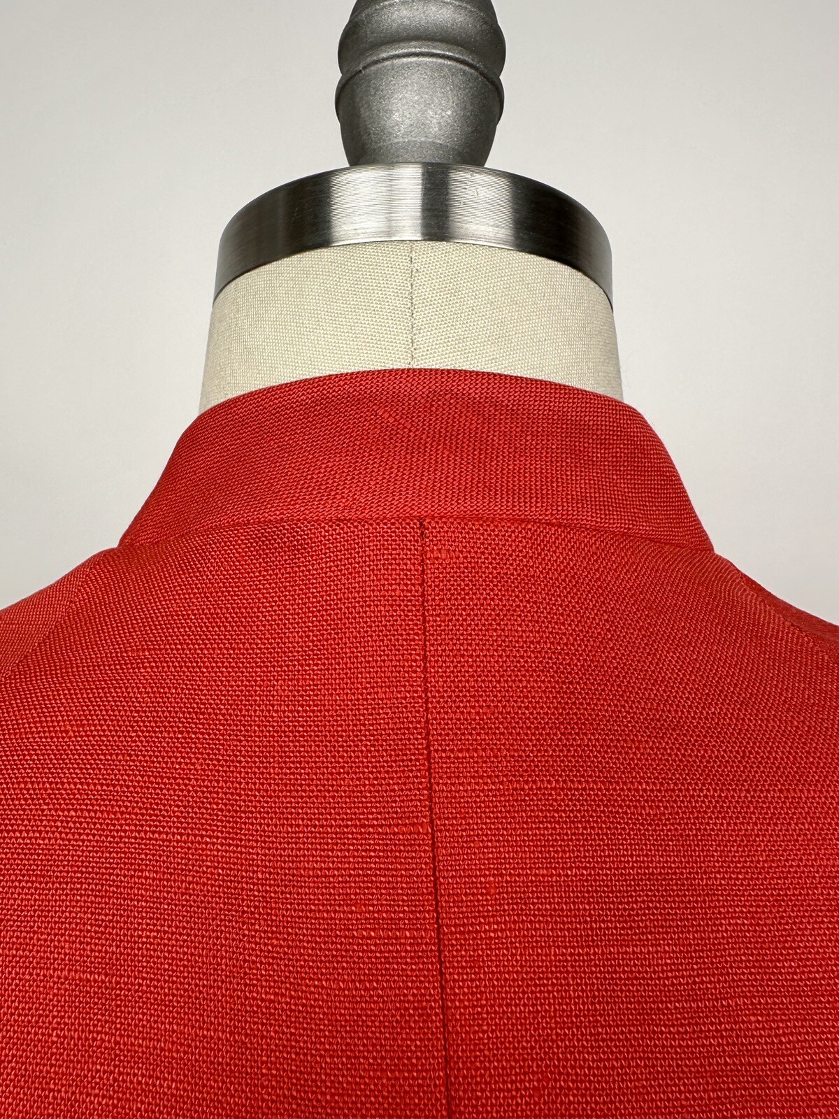 Vintage 1960s Geoffrey Beene orange Red Linen Dress Mod GoGo As Is 60s Designer