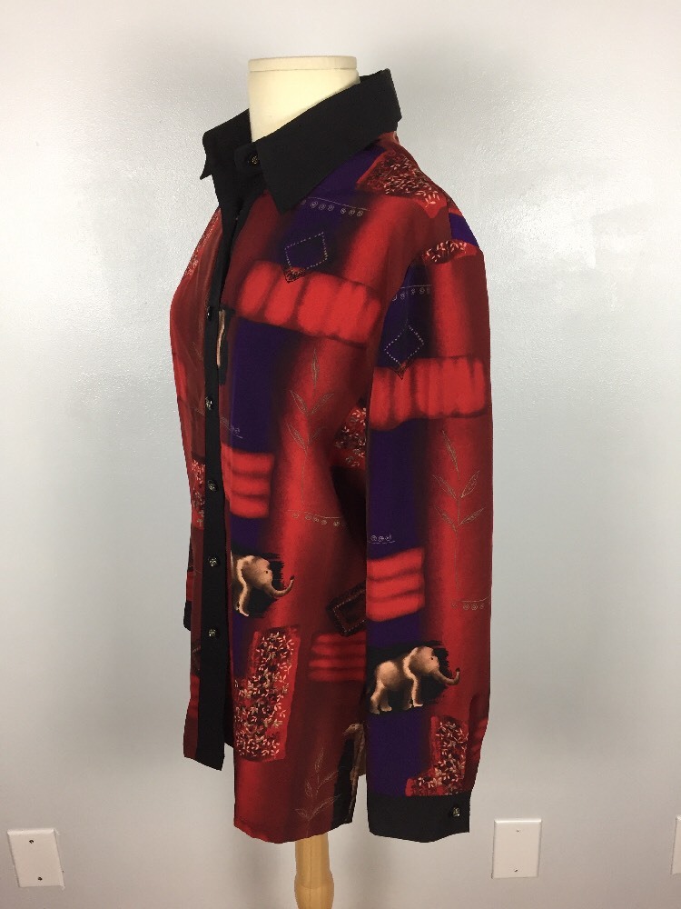 Vintage Unique Animal Print Shirt, Light Jacket, Drapers And Damon’s, Large