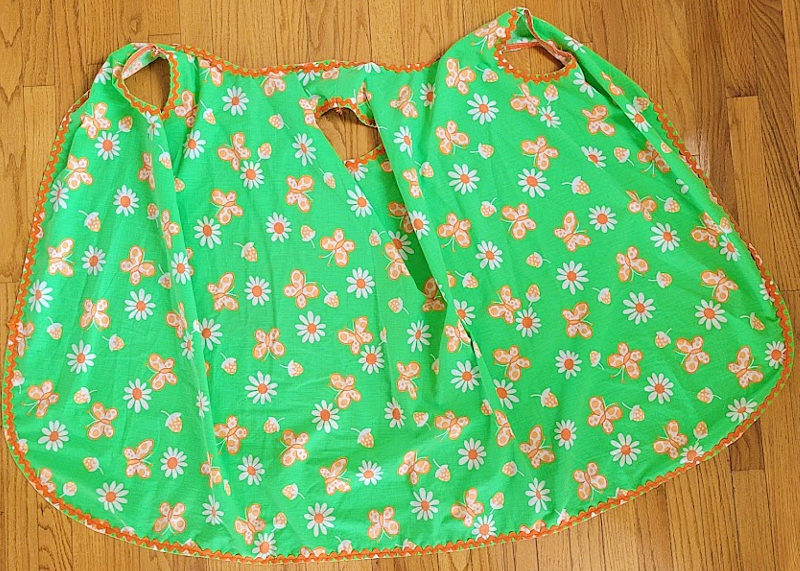 Vintage 1960’s Wrap Around Shift Dress 3 Arm Hole Mod Flower Power Novelty Print