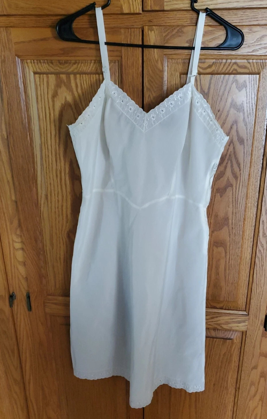 Vintage Barbizon Ariel Tafredda white slip Rare 40″ bust plus size 18 1/2