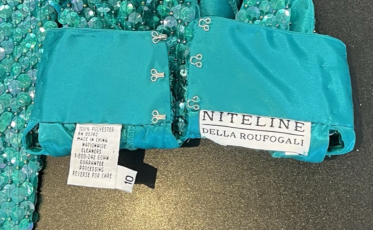 VTG Niteline Della Roufogali dress size 10