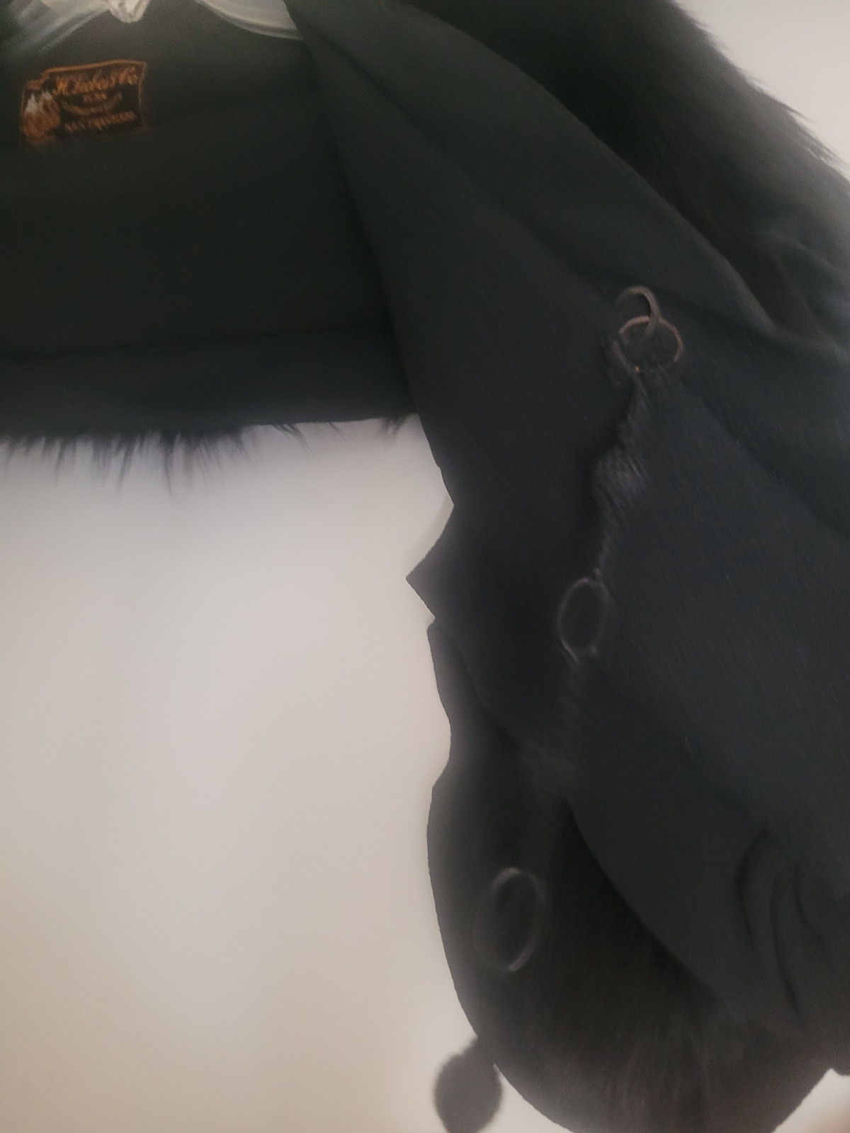 Vintage Real Fur Stole H Liebers & Co San Franciso BLK