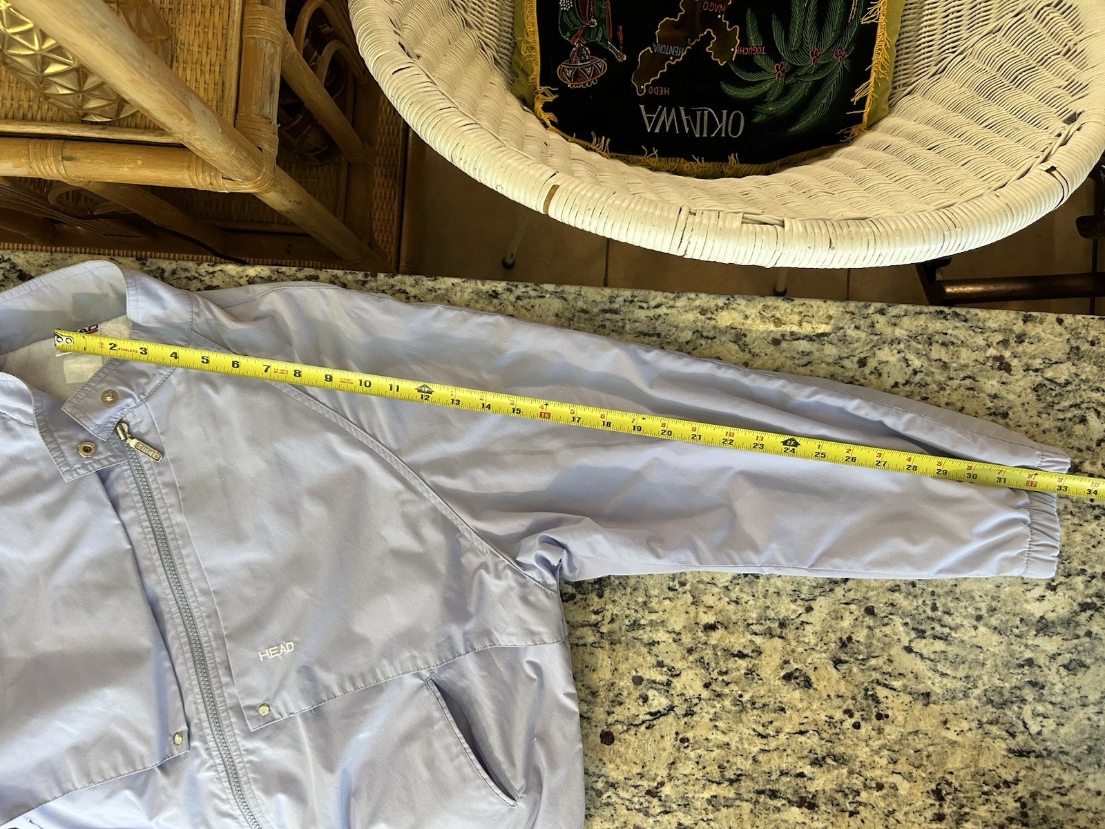 Vintage Head Sports Wear Periwinkle Blue Ski Windbreaker Jacket Petite L Large
