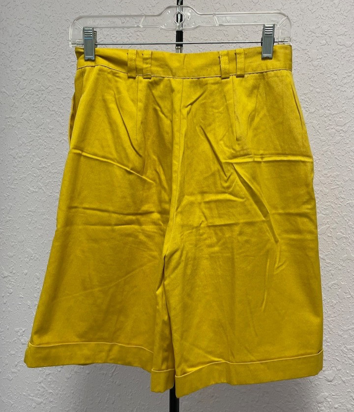 Vintage 1980s BARRIE STEPHENS 2 PIECE Yellow Blazer and Long Shorts Set Rare USA
