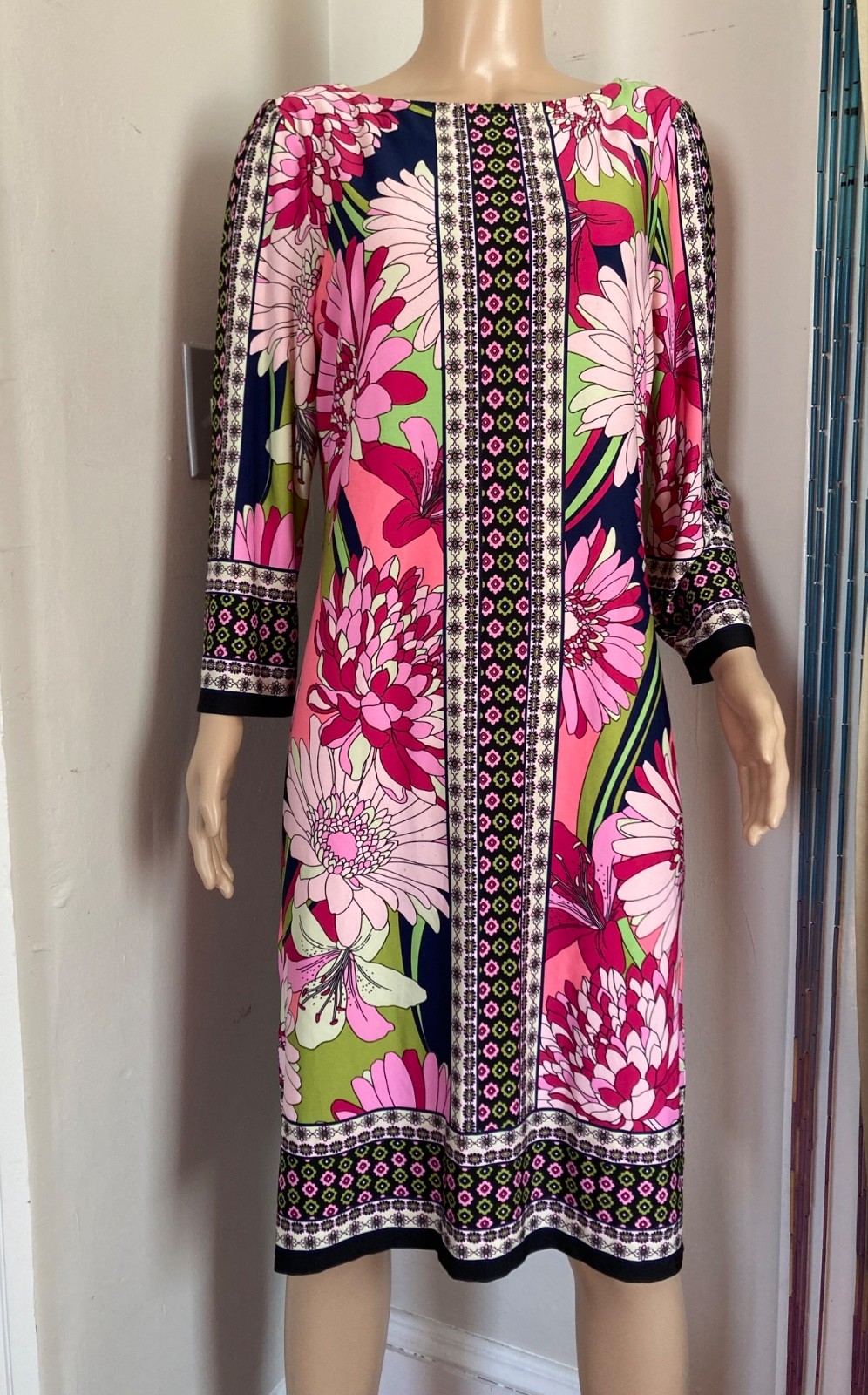 Vintage Boho London Times Floral Dress Size 8