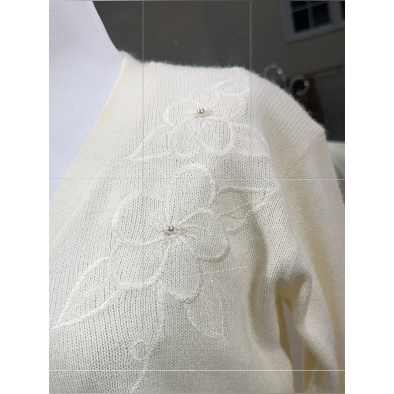 J.G. Bentley Embroidered Cardigan S Vintage Coquette Soft Girl