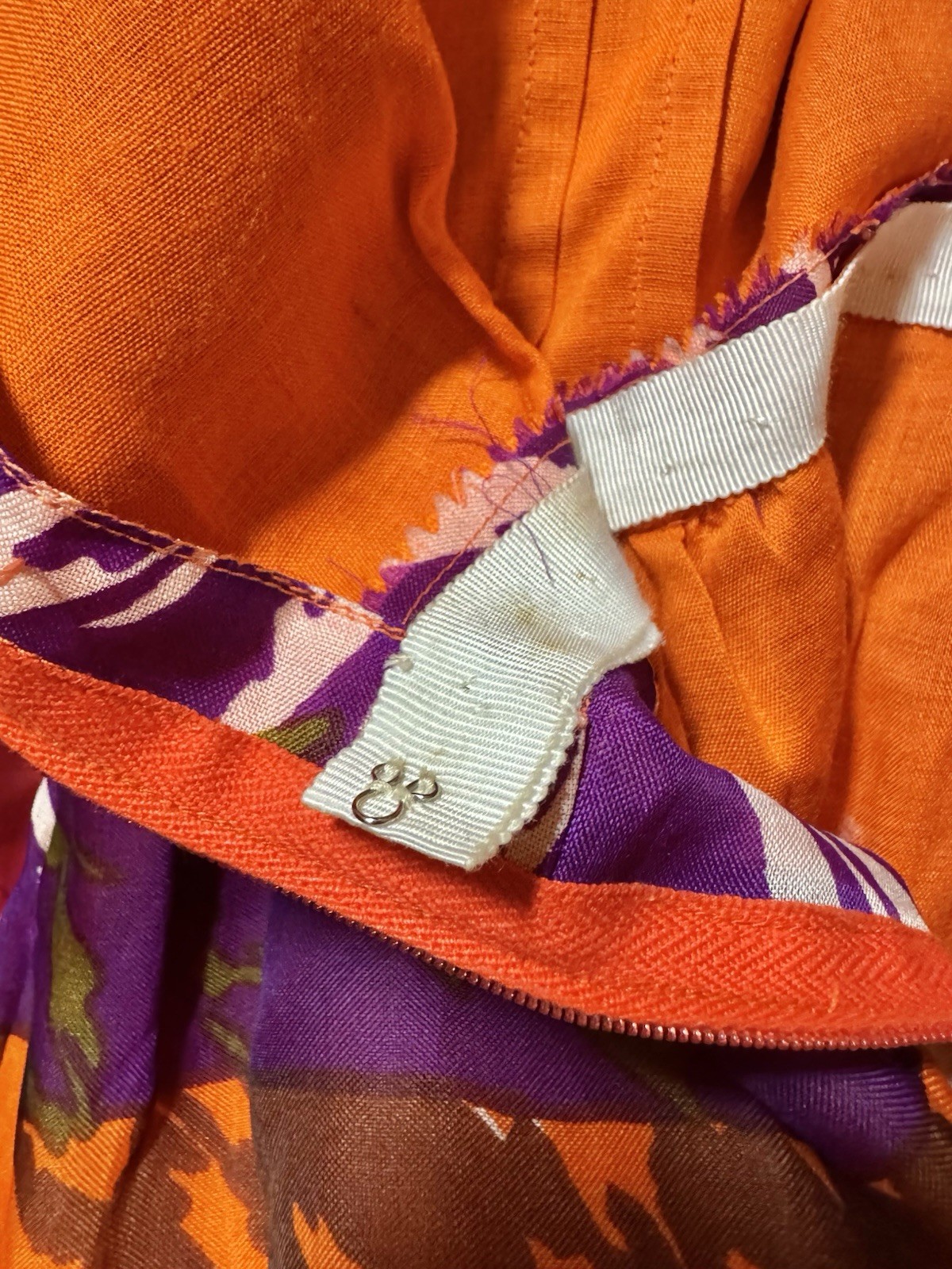 Vtg Hostess Column Dress Hawaiian Cali Belt Scarf Vibrant Art Silk XXS ILGWU 60s