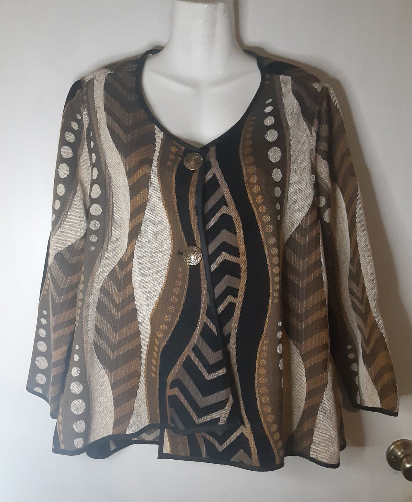 Vintage 90’s IRRESISTIBLE REVERSIBLES Muted Mod Print Jacket SIZE-XL