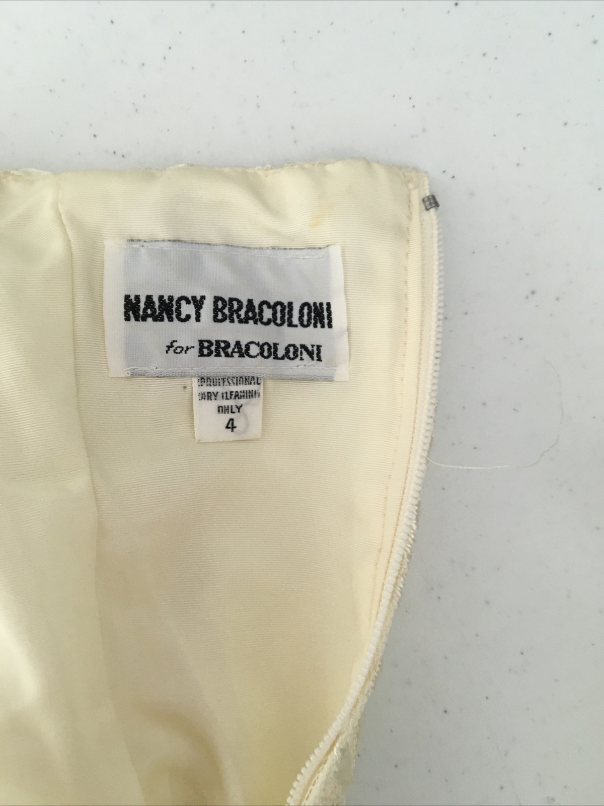 1970 1980s Bubble Wedding Formal Dress Nancy Bracoloni Party Prom Ivory Lace 4