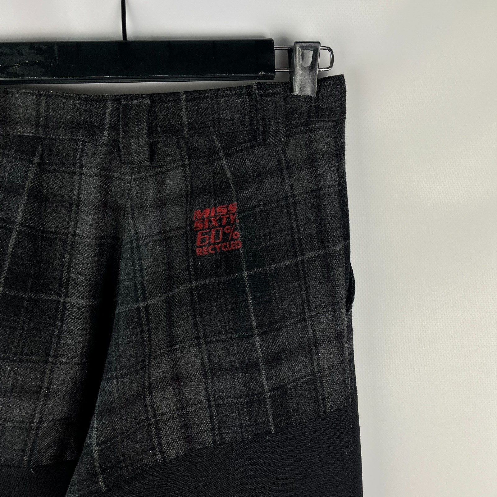 Vintage Miss Sixty Patchwork Wool Pants Archive Avant-Garde Italy Y2K Size 31