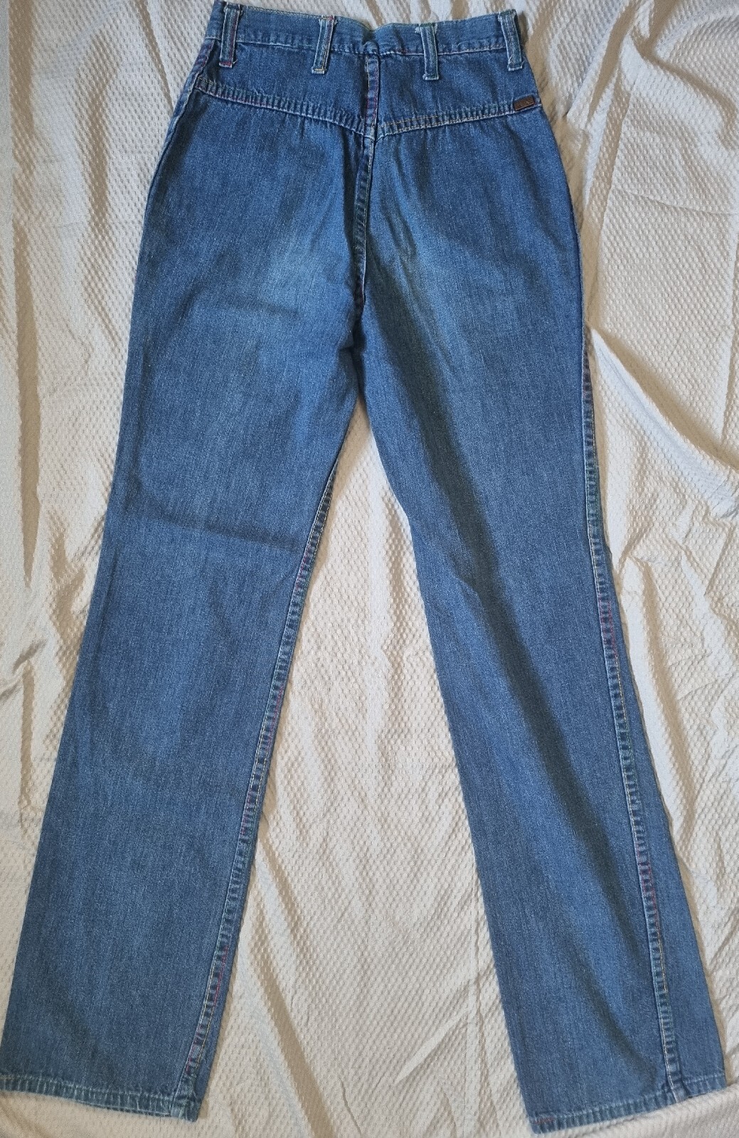 RARE „Cheap Jeans’ Brand 70s Vintage Jeans With Rainbow Stitching