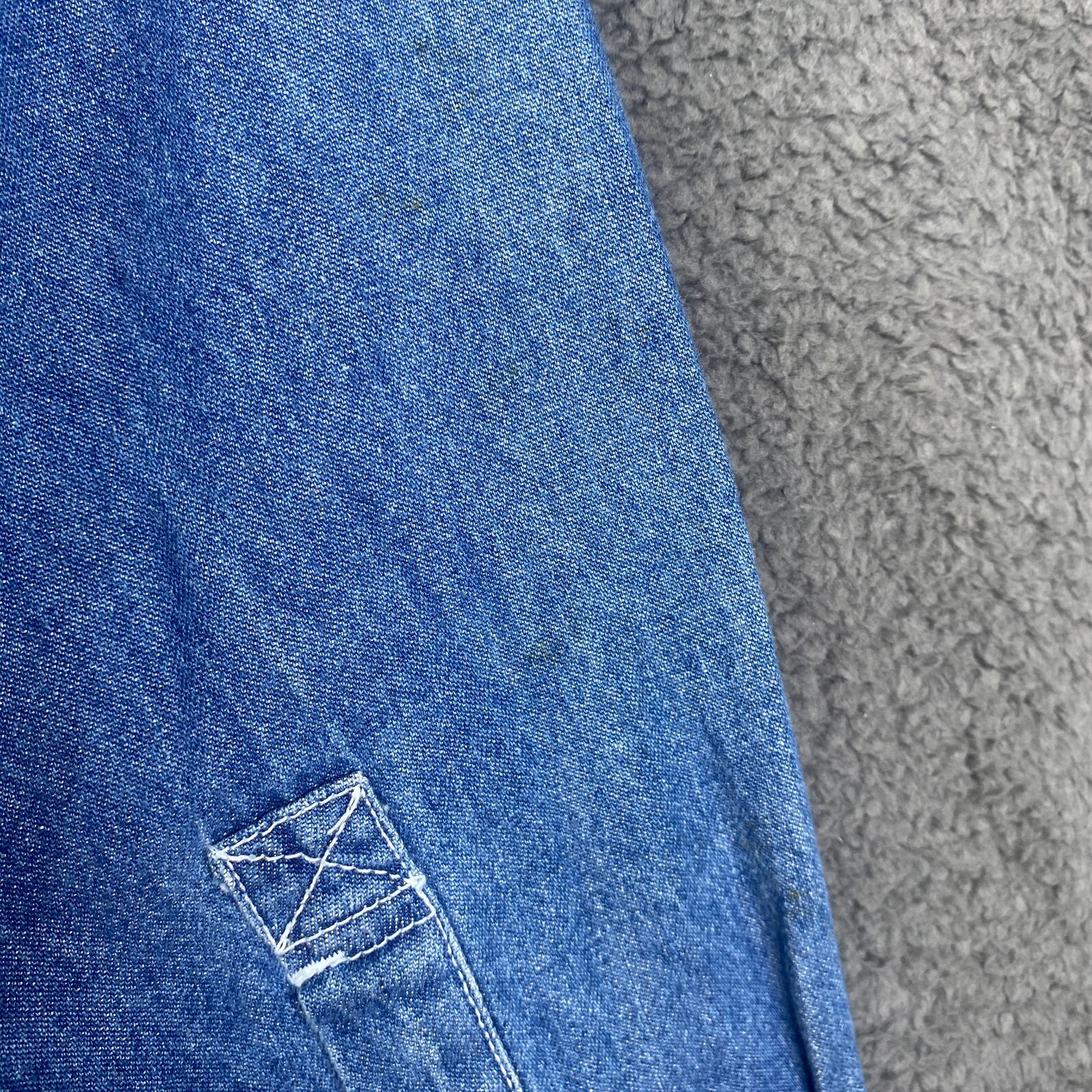 Vintage 90’s FADS Medium Wash Denim Mom Button Up Denim Dress Size 6 Cottagecore