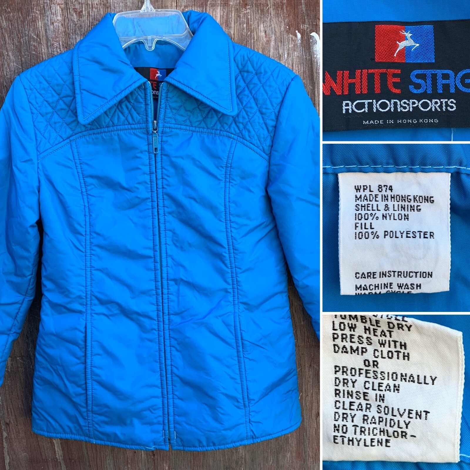Vintage White Stag Action Sports Jacket Ladies Ski 70s 80s 1970s S or M