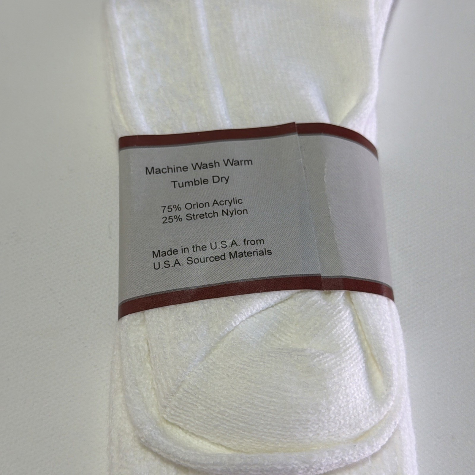 VTG Socks Hosiery 80s Teen-a-bouts Knee High 8-9.5 Pyramid White Cable Knit 90s