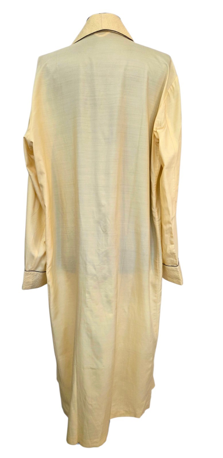 Vintage Peacock Robe 100% Silk Yellow Men’s XL Unisex Chinese Pockets Open NWOT