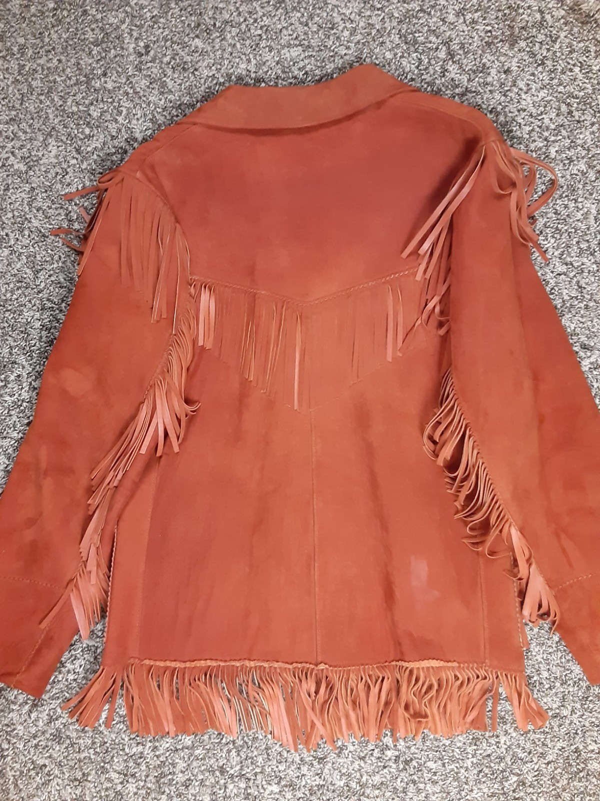 Vintage 60s Jo-O-Kay Corral Du Pont Fringe Burnt Orange Suede Western Jacket