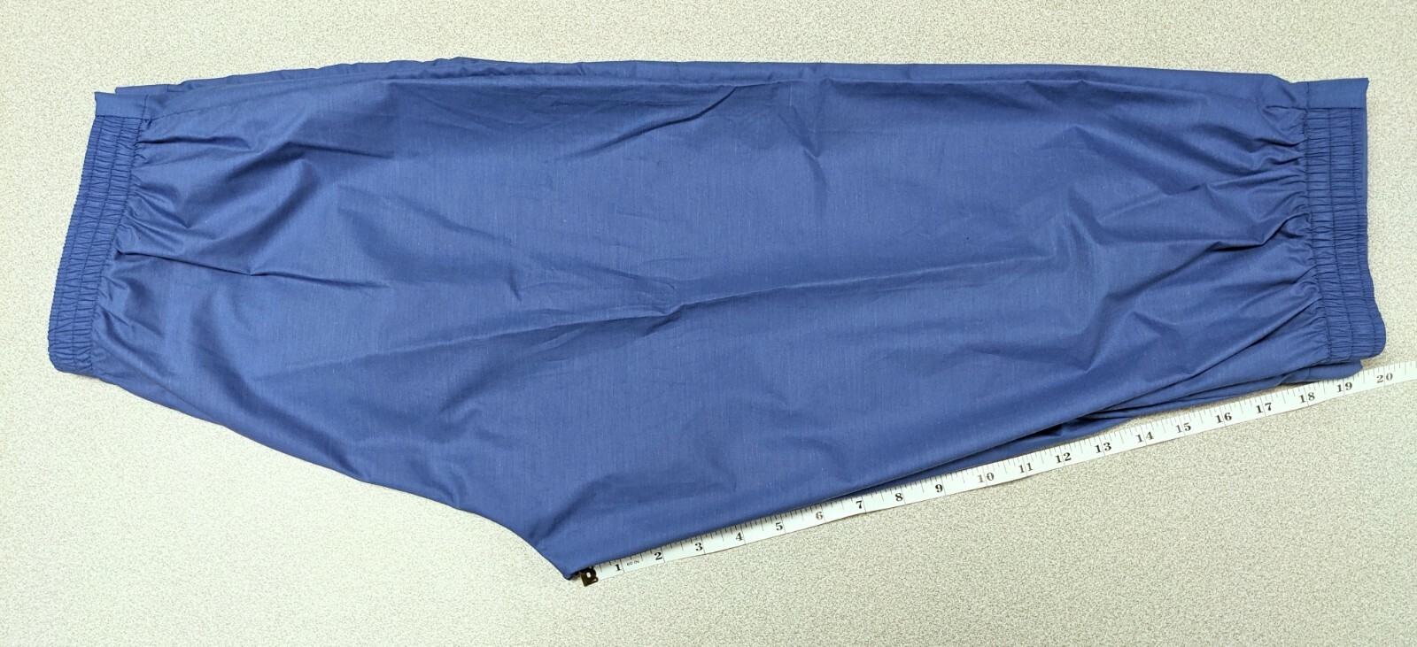 Vintage Sunbuster Cropped Joggers Blue Medium 30 Made In USA Polycotton