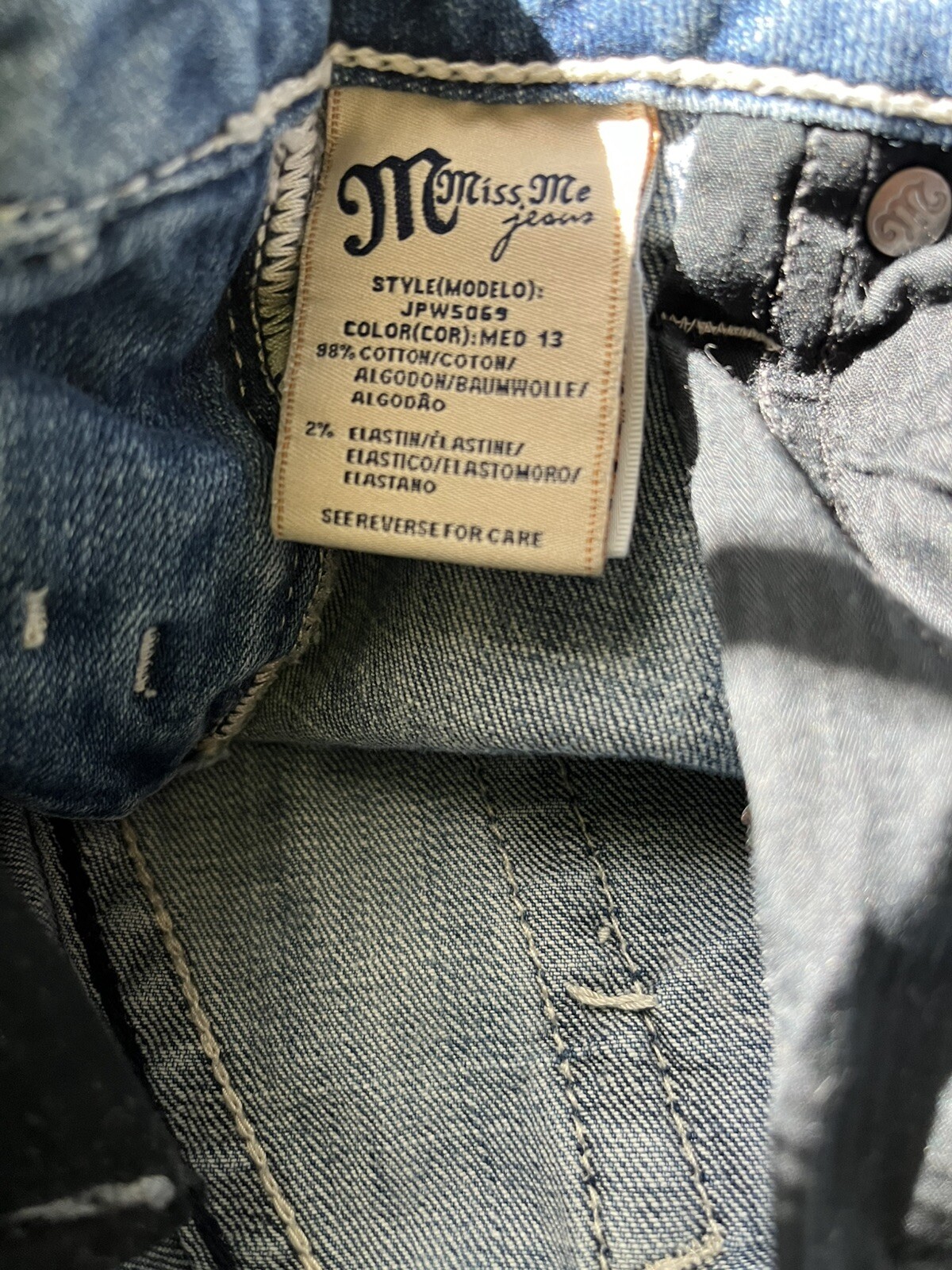 Miss Me Denim Boot Jeans Womens Size 27 Style: JPW5069 *Hemmed to 31 ” inseam
