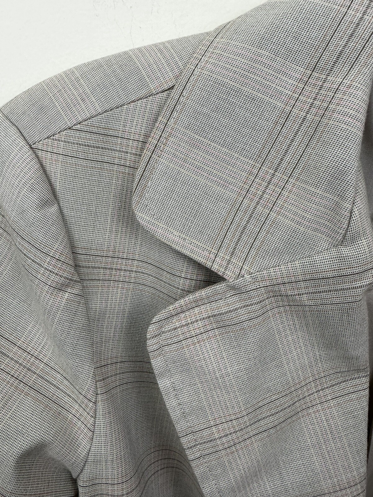 Y2K Vtg Rampage Womens Blazer M Tan Glen Plaid Single Breasted One Button Lined