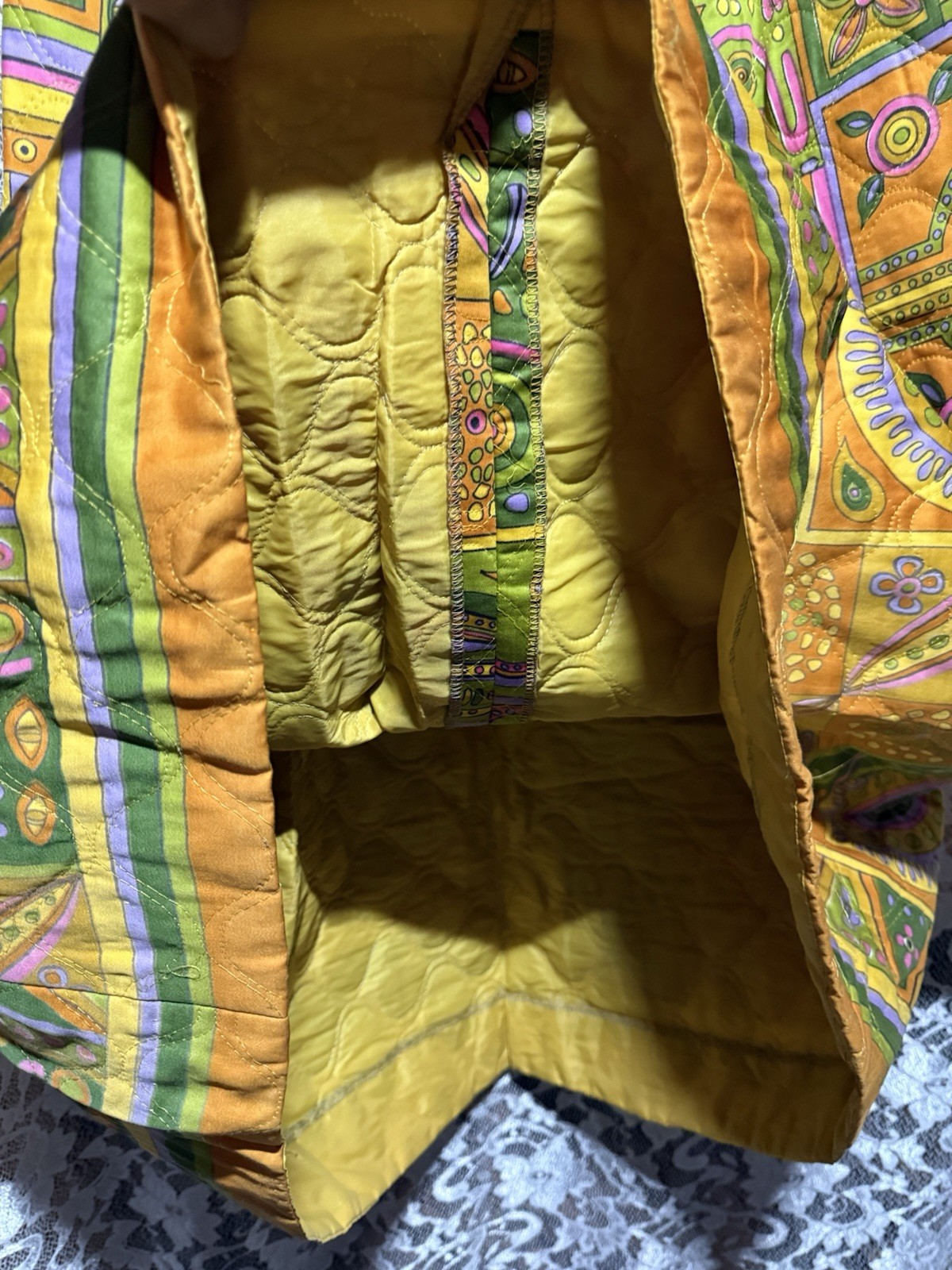Alex Colman California Colorblock Quilted skirt in vibrant colors XS 70s