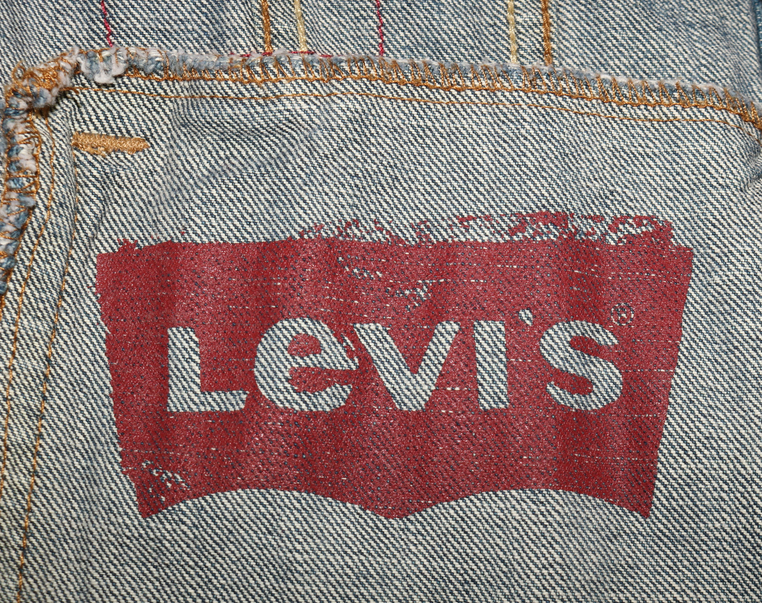 Levi’s Trucker Jacket with 13 Se7en print and various patches and distressing S
