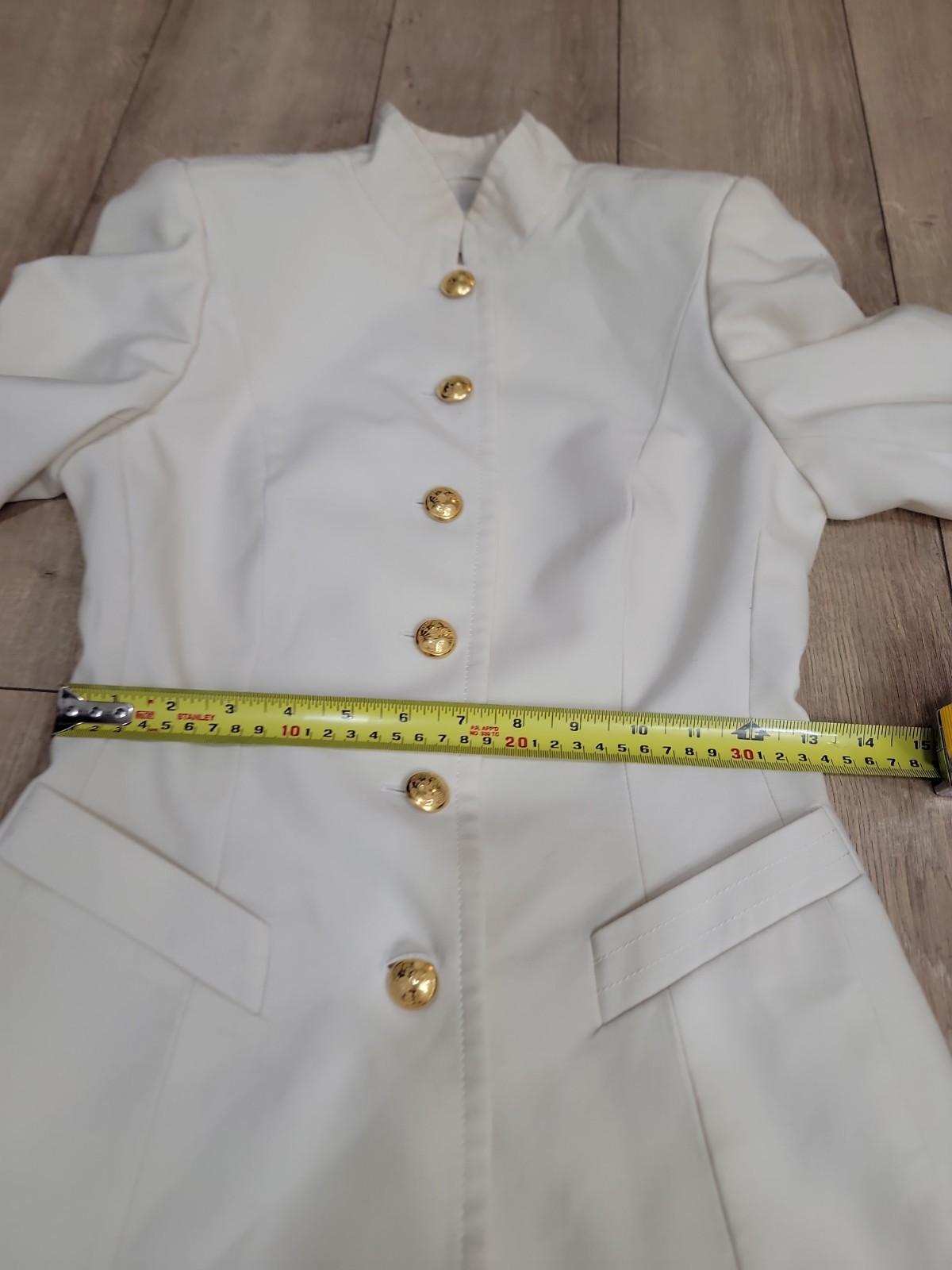 VTG Escada Margaretha Ley Ivory 100% New Wool Old Money Equestrian Blazer EU 34