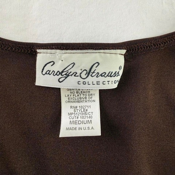 VTG Chocolate Brown Open Front Long Sleeve Top Sz M Whimsigoth Boho Hippie 70s