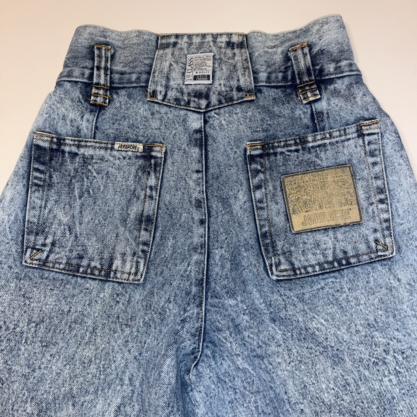 Vintage 80’s Jordache Acid Wash Jeans High Waist Pleated Pockets Very Nice