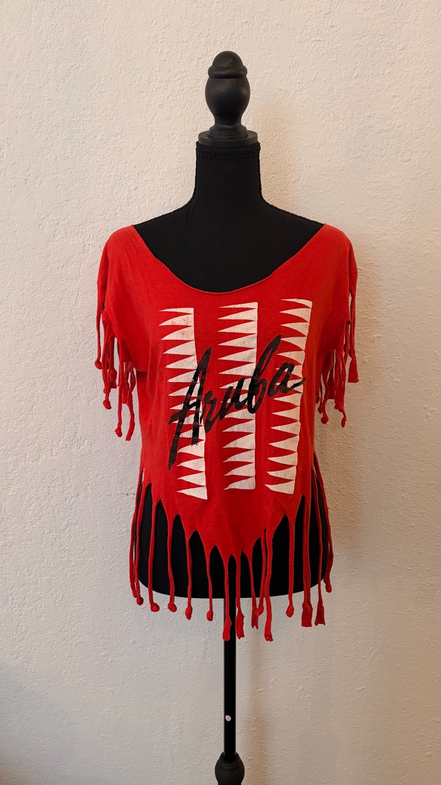 Vintage 80’s Red Aruba Shirt, Women’s Size Small