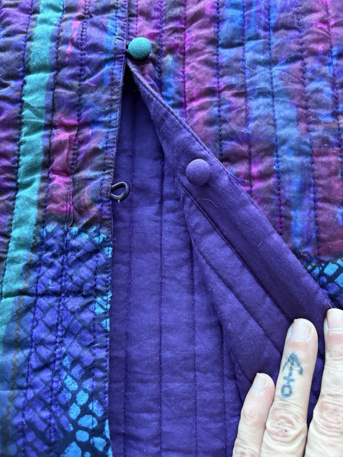 Vintage Quilted Women’s Jacket Phool Size M Cottagecore Grandma