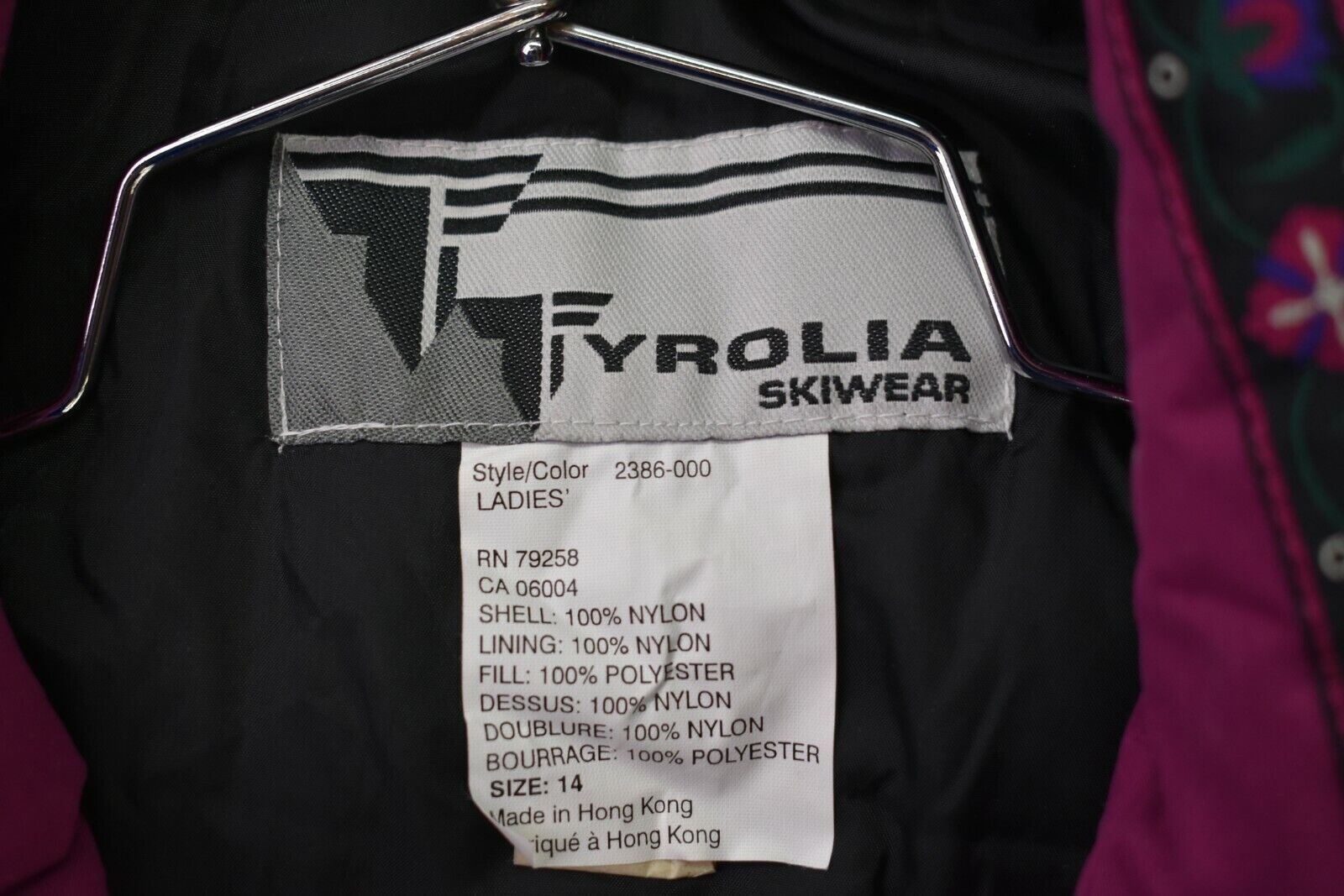 Vintage Tyrolia Ski Wear Womens Jacket Winter Athletic Sport Casual Size 14