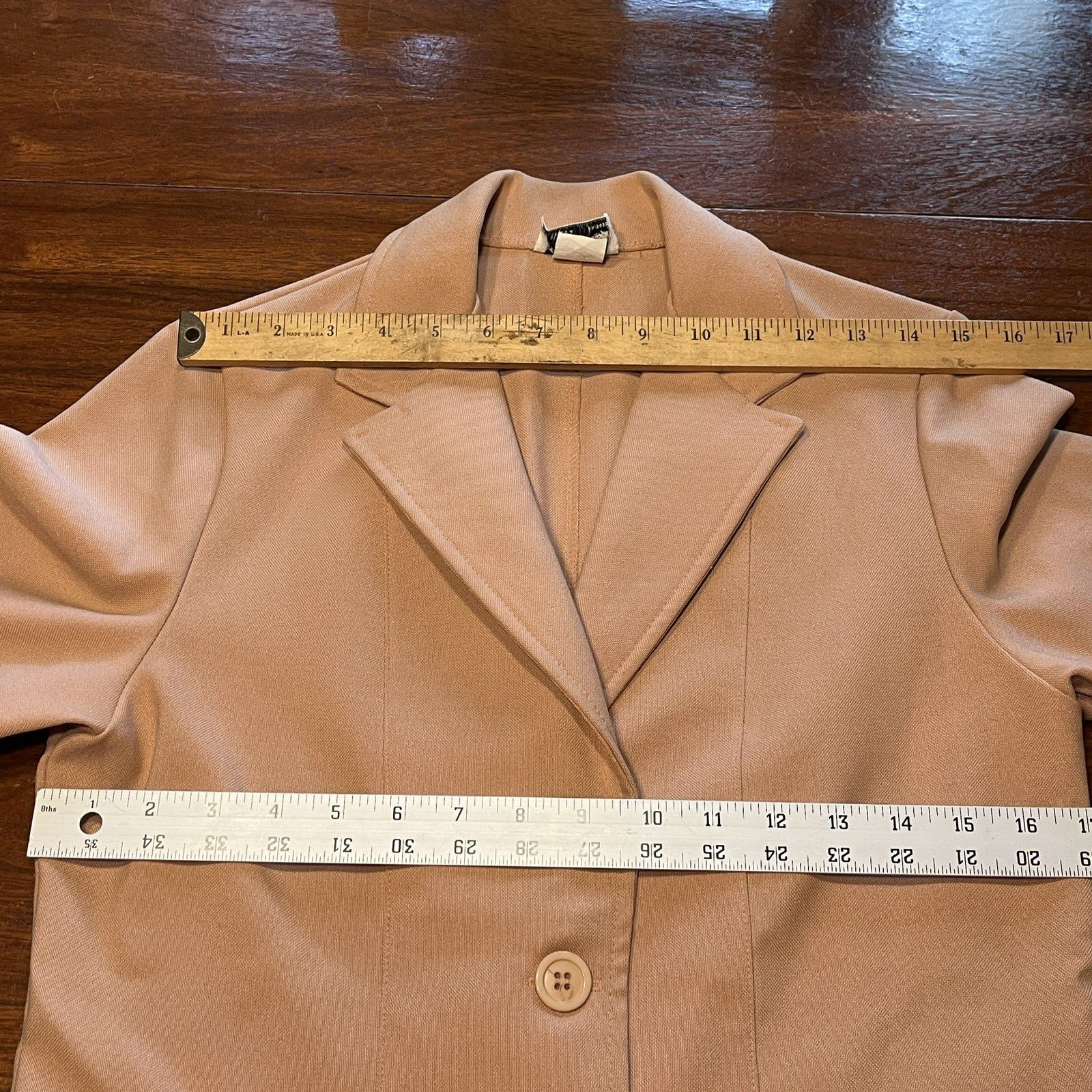 VTG Fire Islander 11/12 Knit Polyester Jacket Blazer Pink Blush USA 70s Retr