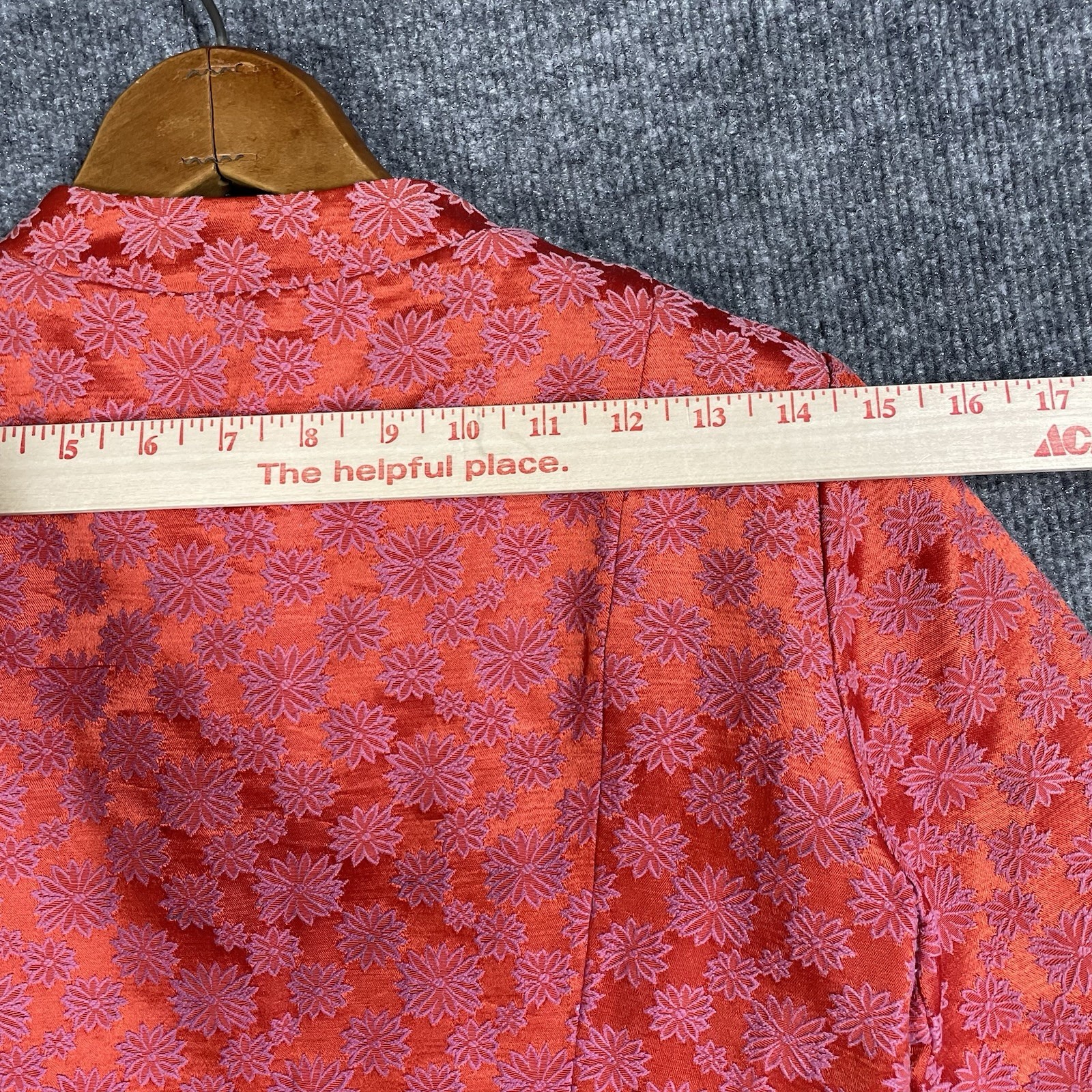 VINTAGE 60s Evelyn Pearson Lounge Suit Embroidered Silk Floral Mod Oriental