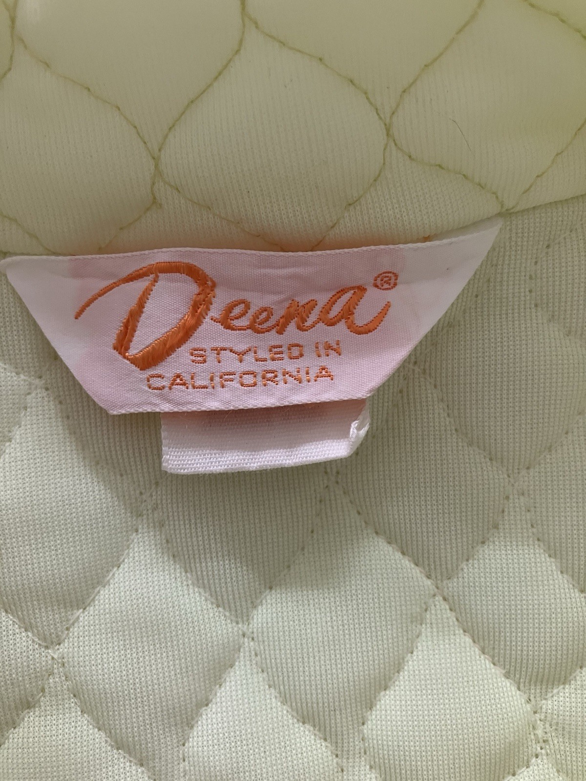 Vintage 60s Deena of California Lime Green Quilted Lace Trim Bed Jacket Robe! L