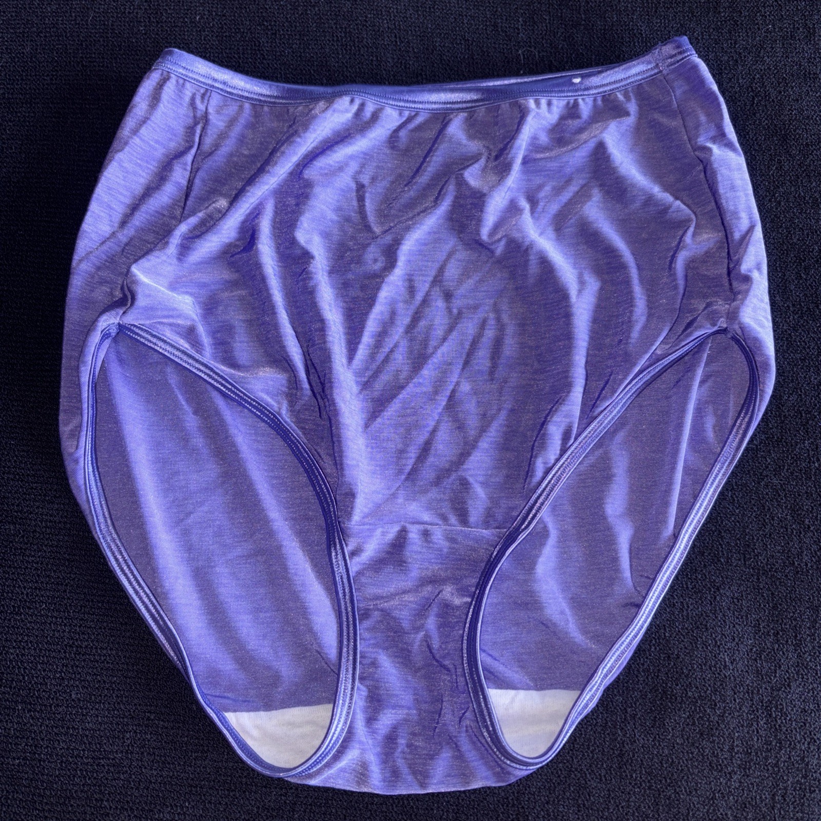 Vanity Fair Y2K 13-109 Purple High Waist Nylon 7 L Vtg Bikini Underwear Panties
